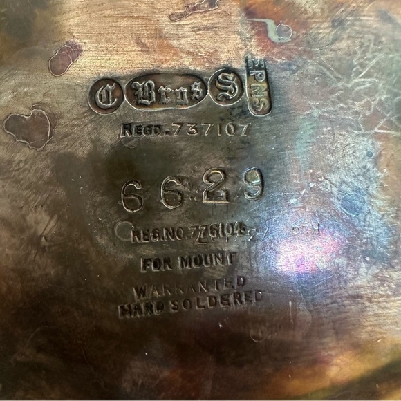 Vtg Silver Plated Sheffield Design  Kettle Tea Patina Nickel England Engraved M - Picture 13 of 16